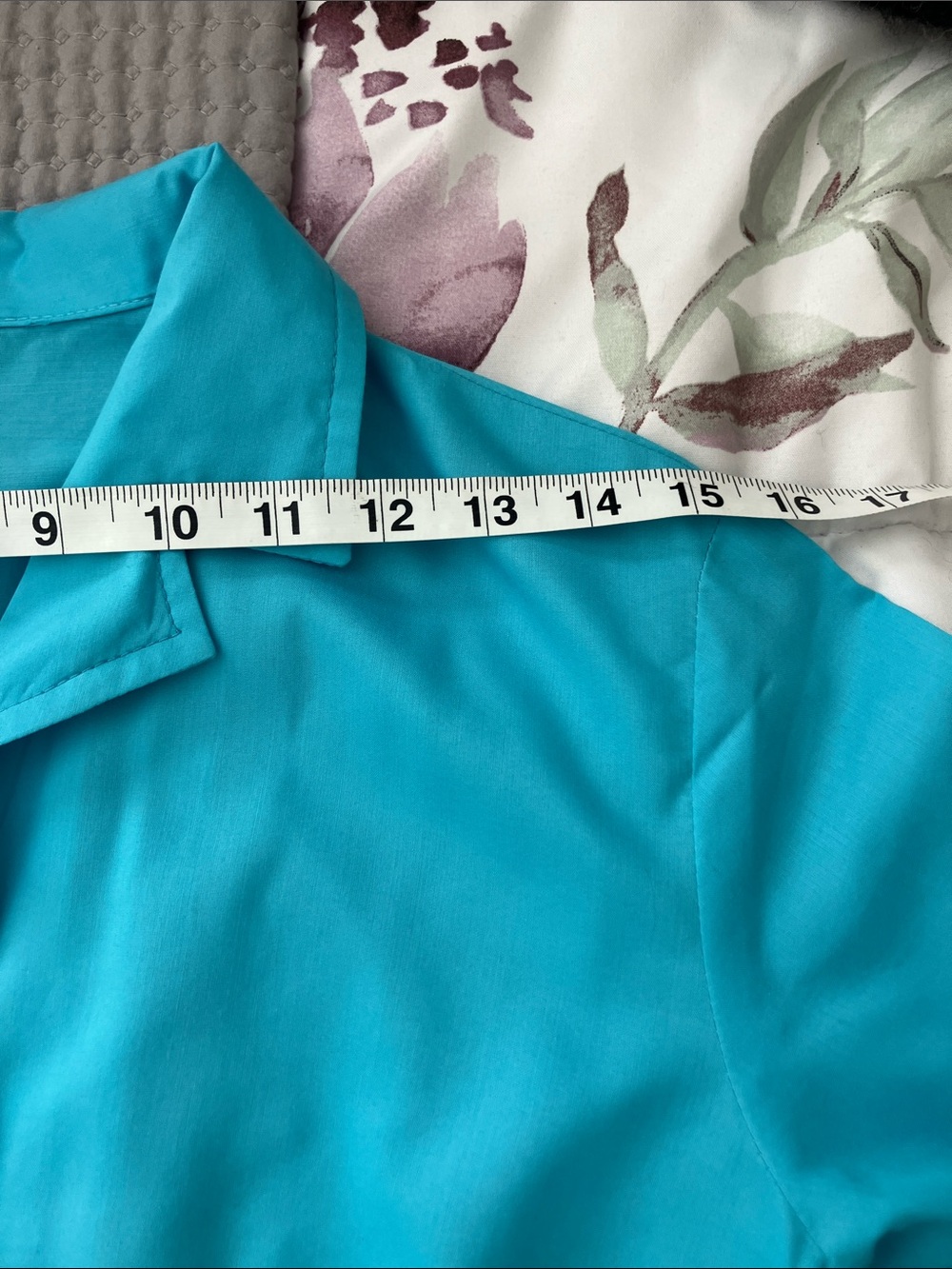 VTG Bright Turquoise Midi Shirtwaist Dress with Belt - Picture 9 of 10